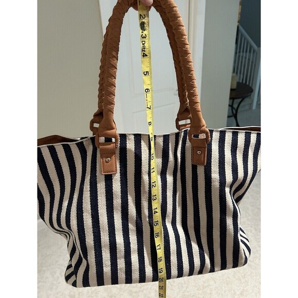 MERONA Navy and White Stripe Weekender Bag - Picture 4 of 5